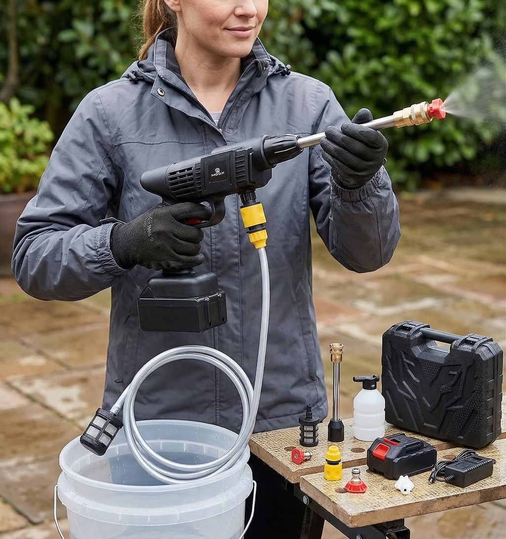 Hidrolavadora recargable MOX MO-LP99 220V 50Hz - Negra